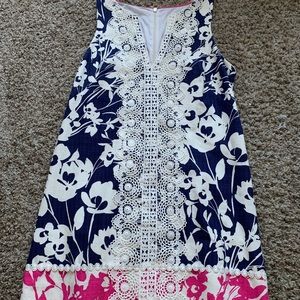 Pink and Blue Shift Dress